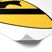 Patriotischer Patch der ersten Cavalry Division Poster (Ecke)