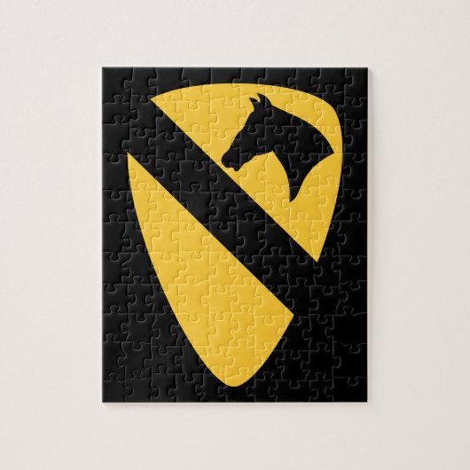 Patriotischer Patch der ersten Cavalry Division Puzzle (Vertikal)