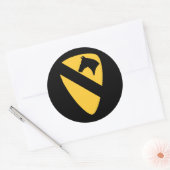 Patriotischer Patch der ersten Cavalry Division Runder Aufkleber (Umschlag)