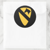 Patriotischer Patch der ersten Cavalry Division Runder Aufkleber (Tasche)