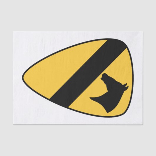 Patriotischer Patch der ersten Cavalry Division Seidenpapier (Vorderseite)
