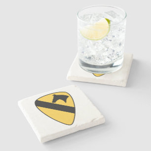 Patriotischer Patch der ersten Cavalry Division Steinuntersetzer