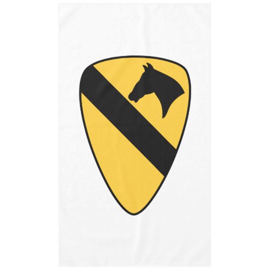 Patriotischer Patch der ersten Cavalry Division Tischdecke (Vorderseite)