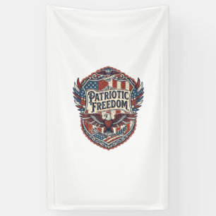 Patriotischer Patchwork-Künstler Banner