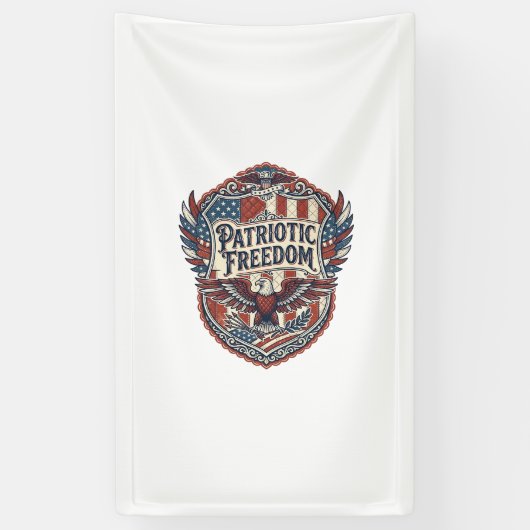 Patriotischer Patchwork-Künstler Banner (Vertikal)