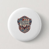 Patriotischer Patchwork-Künstler Button (Vorderseite)