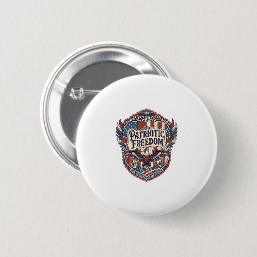 Patriotischer Patchwork-Künstler Button (Vorne & Hinten)