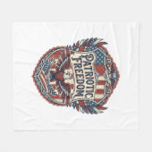 Patriotischer Patchwork-Künstler Fleecedecke (Vorderseite (Horizontal))