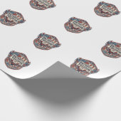 Patriotischer Patchwork-Künstler Geschenkpapier (Ecke)