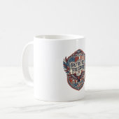 Patriotischer Patchwork-Künstler Kaffeetasse (Vorderseite Links)