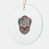 Patriotischer Patchwork-Künstler Keramik Ornament (Links)