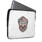 Patriotischer Patchwork-Künstler Laptopschutzhülle (Vorne Rechts)