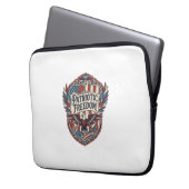 Patriotischer Patchwork-Künstler Laptopschutzhülle (Vorderseite Links)