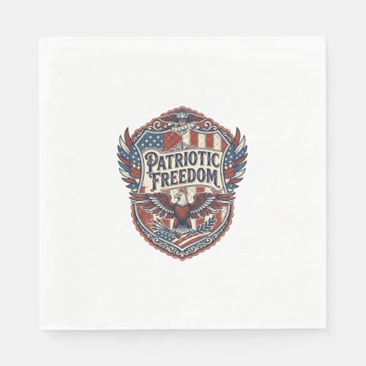 Patriotischer Patchwork-Künstler Serviette (Vorderseite)