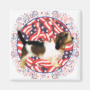 Patriotischer Petit Basset Griffon Vendeen Magnet
