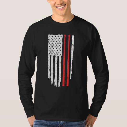 Patriotischer Phantastischer Drummer erschütterte T-Shirt (Vorderseite)