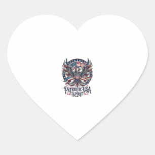 Patriotischer Phoenix-Hybrid Patriot Tier-Hybrid P Herz-Aufkleber
