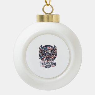 Patriotischer Phoenix-Hybrid Patriot Tier-Hybrid P Keramik Kugel-Ornament