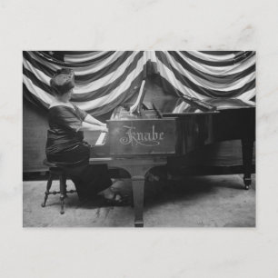 Patriotischer Pianist, 1920er Postkarte