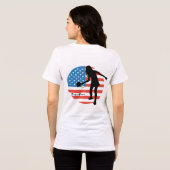 Patriotischer Pickleball-T - Shirt der Frauen von (Rückseite voll)