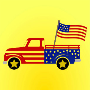 Patriotischer Pickup-Truck  Mousepad