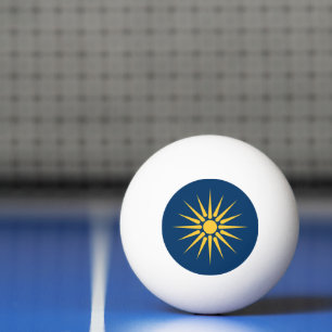Patriotischer Ping-Pong-Ball mit der Flagge Makedo Tischtennisball