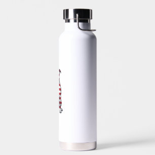 Patriotischer Pit Bull Vintage-Stich Vektor-Design Trinkflasche