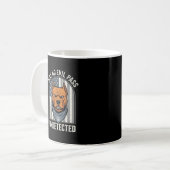 Patriotischer Pitbull-Wachhund Kaffeetasse (Vorderseite Links)