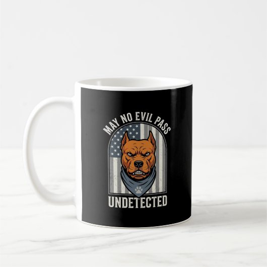 Patriotischer Pitbull-Wachhund Kaffeetasse (Links)