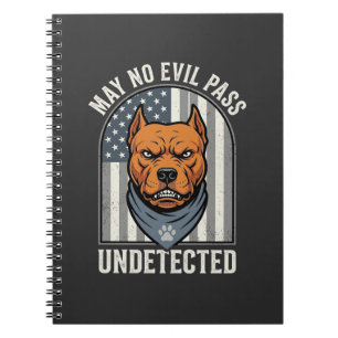Patriotischer Pitbull Wachhund Notizblock