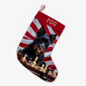 Patriotischer Pog Kleiner Weihnachtsstrumpf (Vorderansicht (hängend))