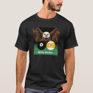 Patriotischer Poolspieler 8 Ball 9 Ball T-Shirt