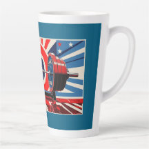 Patriotischer Pop Art Olympic Barbell Set