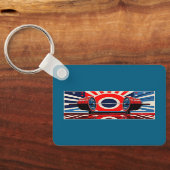 Patriotischer Pop Art Olympic Barbell Set Schlüsselanhänger (Rückseite)