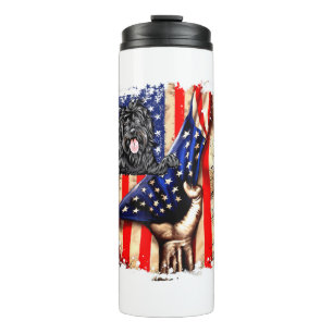 Patriotischer Portugiesischer Wasserhund, amerikan Thermosbecher
