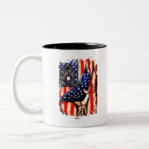 Patriotischer Portugiesischer Wasserhund, amerikan Zweifarbige Tasse