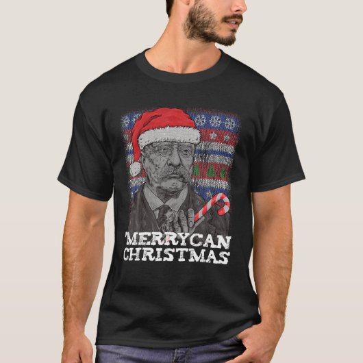 Patriotischer Präsident Roosevelt U T-Shirt (Vorderseite)