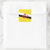 Patriotischer quadratischer Aufkleber mit der Flag (Tasche)