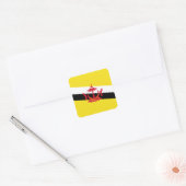 Patriotischer quadratischer Aufkleber mit der Flag (Umschlag)