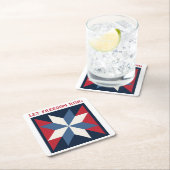 Patriotischer Quiltplatz Rechteckiger Pappuntersetzer (Vor Ort)