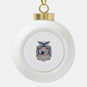 Patriotischer Rätselliebhaber Vektorgrafik T-Shirt Keramik Kugel-Ornament