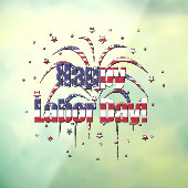 Patriotischer Red White and Blue Happy Labour Day Fensteraufkleber (Blatt 3)