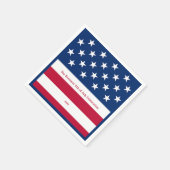 Patriotischer Red White & Blue Old Glory Cocktail Serviette (Ecke)