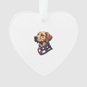 Patriotischer Retriever Maskottchen Vintage Hund T Ornament