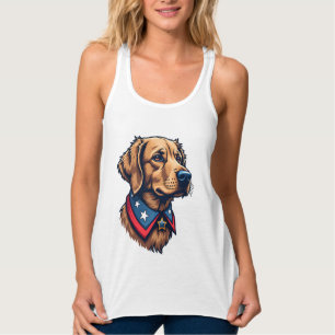 Patriotischer Retriever Maskottchen Vintage Hund T Tank Top