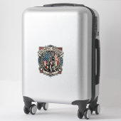 Patriotischer Rettungshund Aufkleber (Koffer)