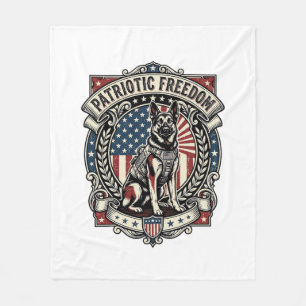Patriotischer Rettungshund Fleecedecke