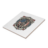 Patriotischer Rettungshund Fliese (Seite)