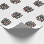 Patriotischer Rettungshund Geschenkpapier (Ecke)