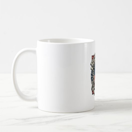 Patriotischer Rettungshund Kaffeetasse (Links)